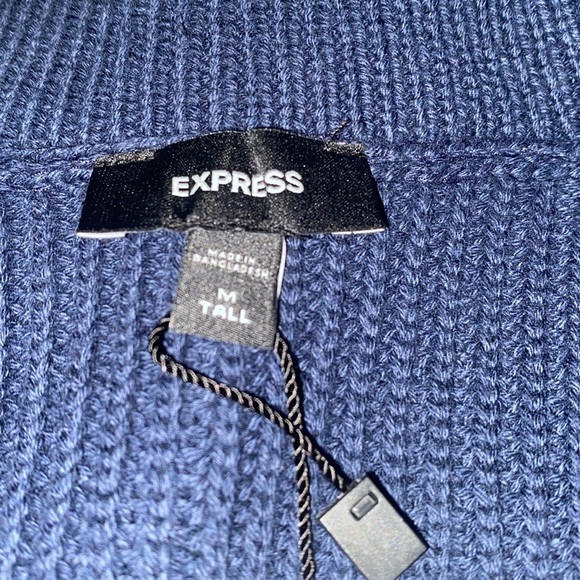 Express 100% cotton button up collared cardigan sweater - Picture 8 of 11